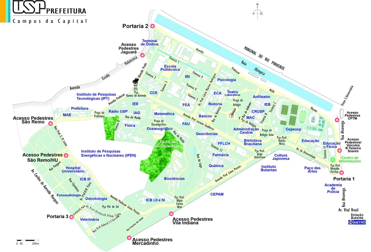 São Paulo escola mapa