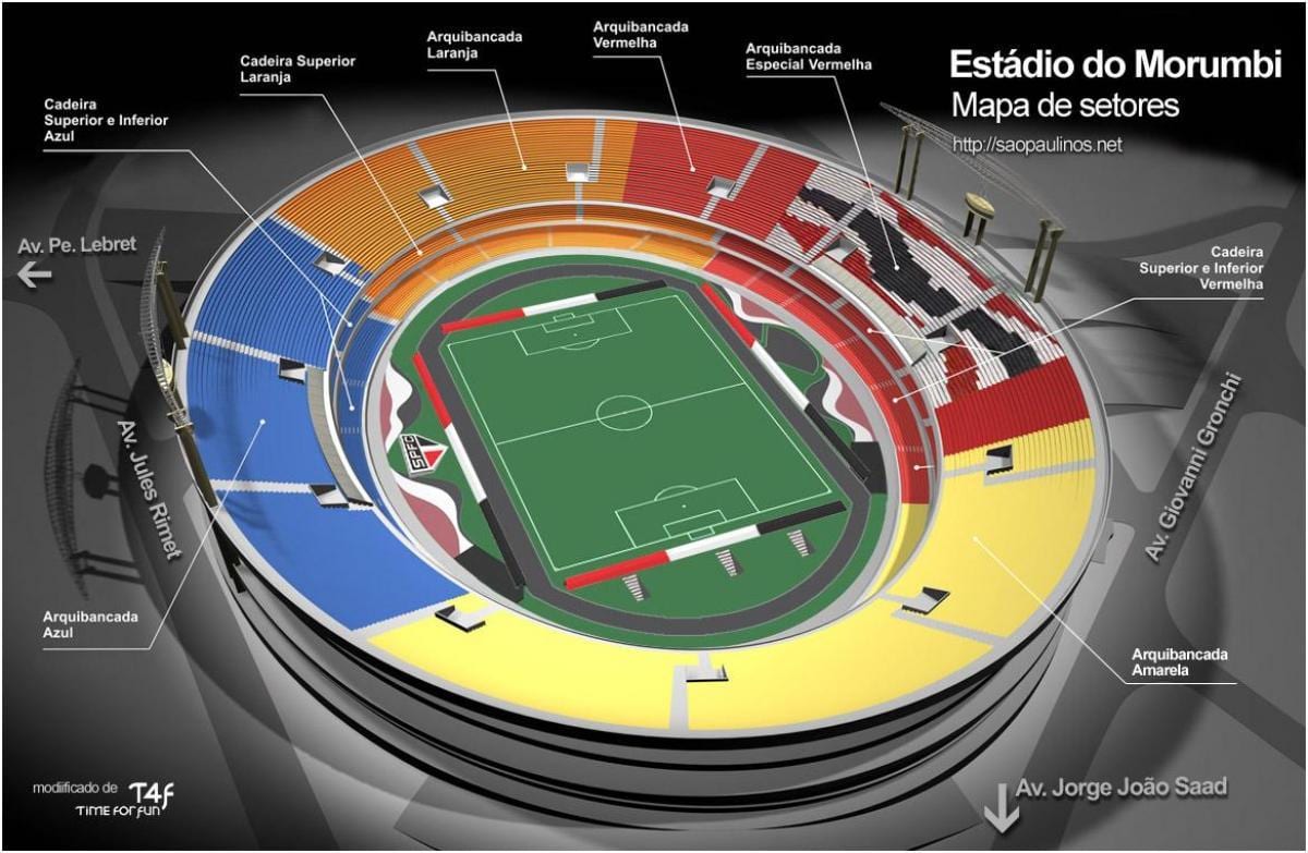 São Paulo estadi mapa