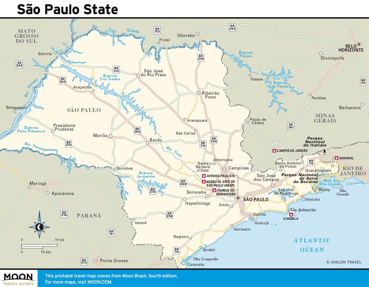 São Paulo estat mapa