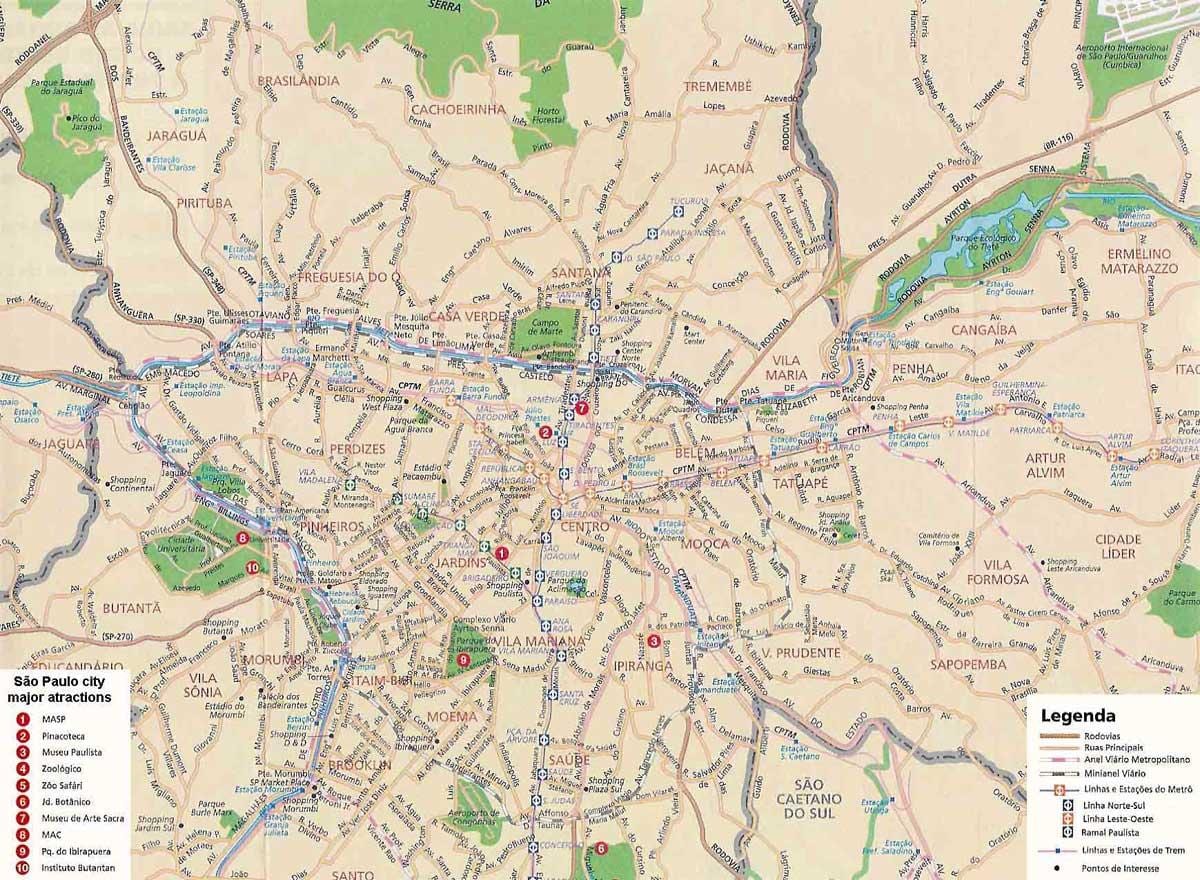 São Paulo jardí mapa