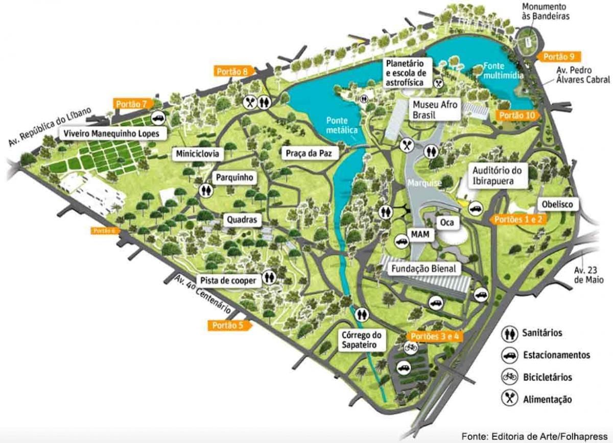 São Paulo parc mapa