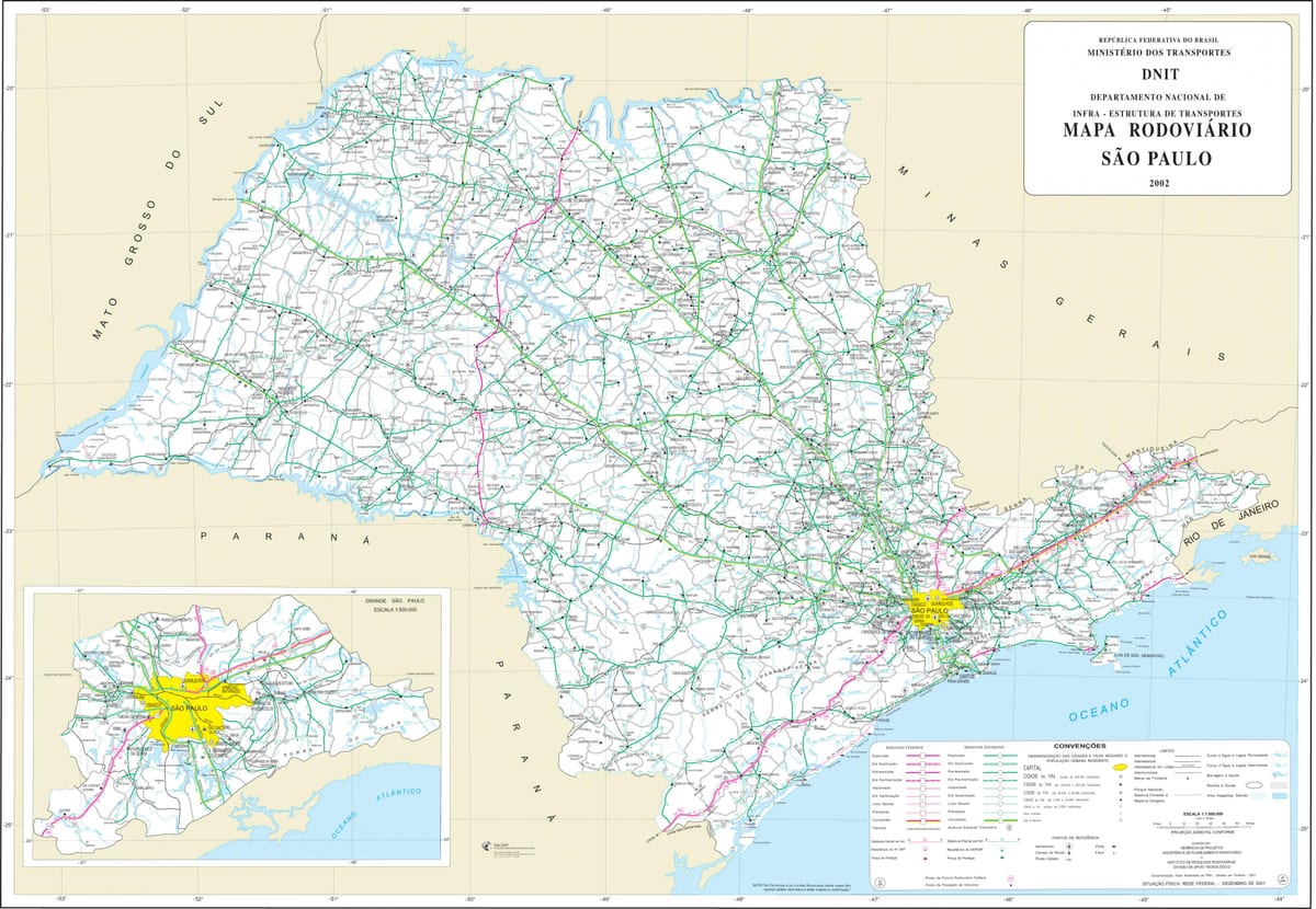São Paulo regió mapa