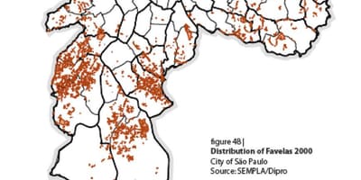 Mapa de faveles de Sao Paulo