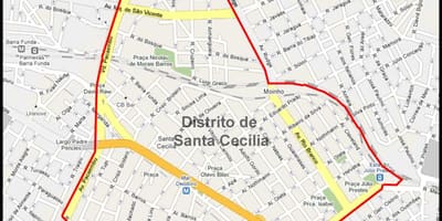 Mapa de santa cecília de Sao Paulo