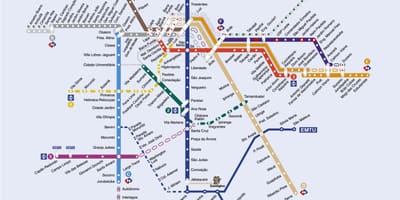 São Paulo autobús mapa