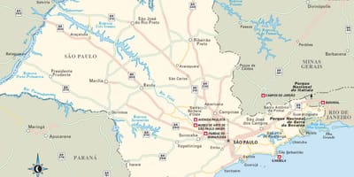 São Paulo estat mapa