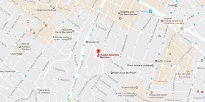 São Paulo hospital mapa