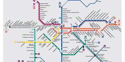 São Paulo transport mapa