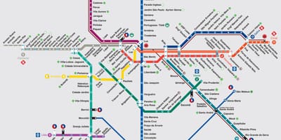 São Paulo tren mapa